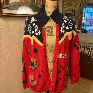 Vintage Eagles Nest Western Themed Sweater